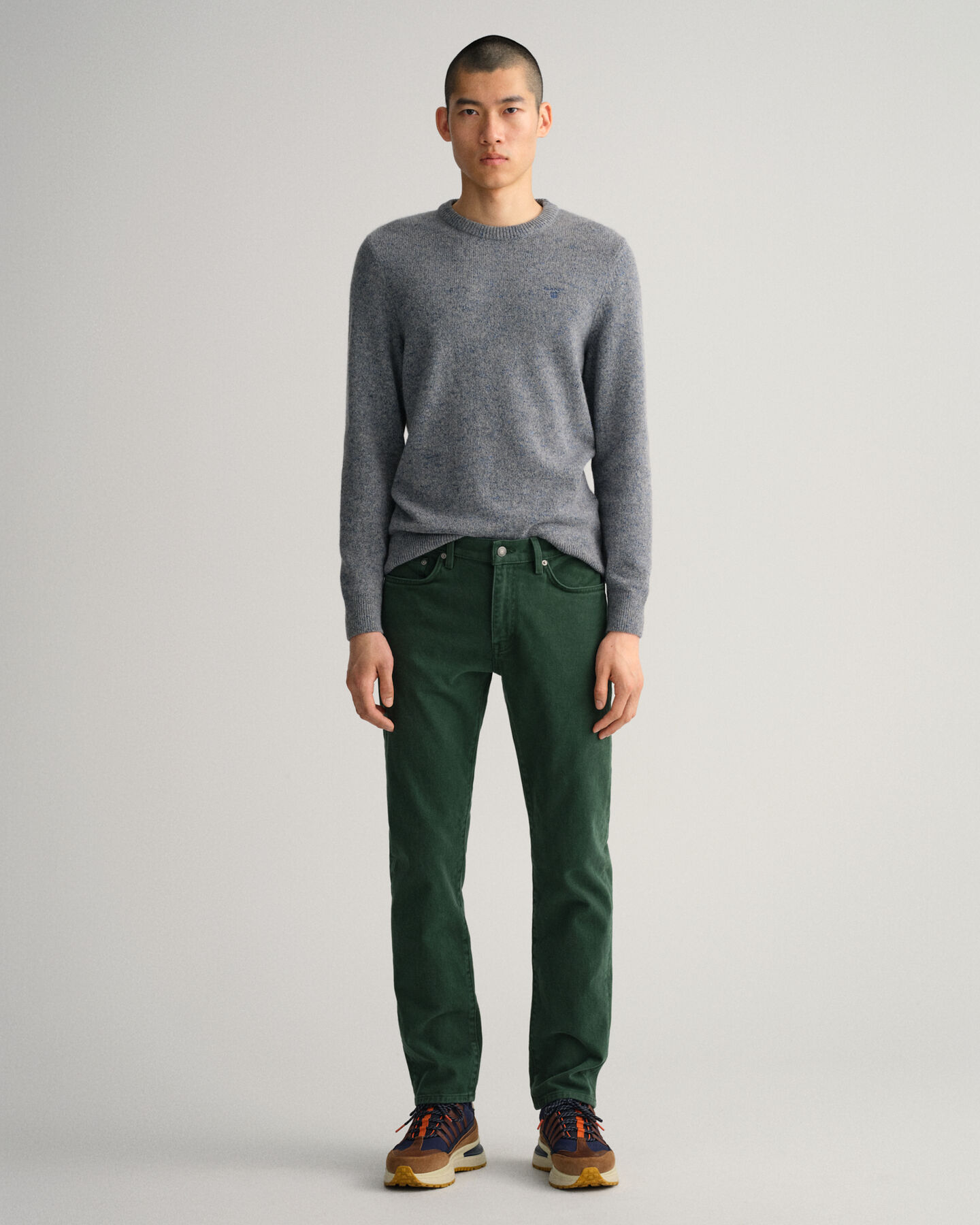 Jean regular fit en serg&eacute; doux Arley