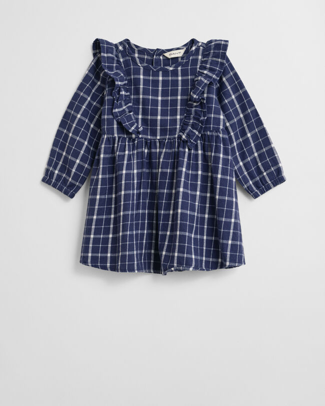 Robe en flanelle à carreaux avec volants Bébé Fille