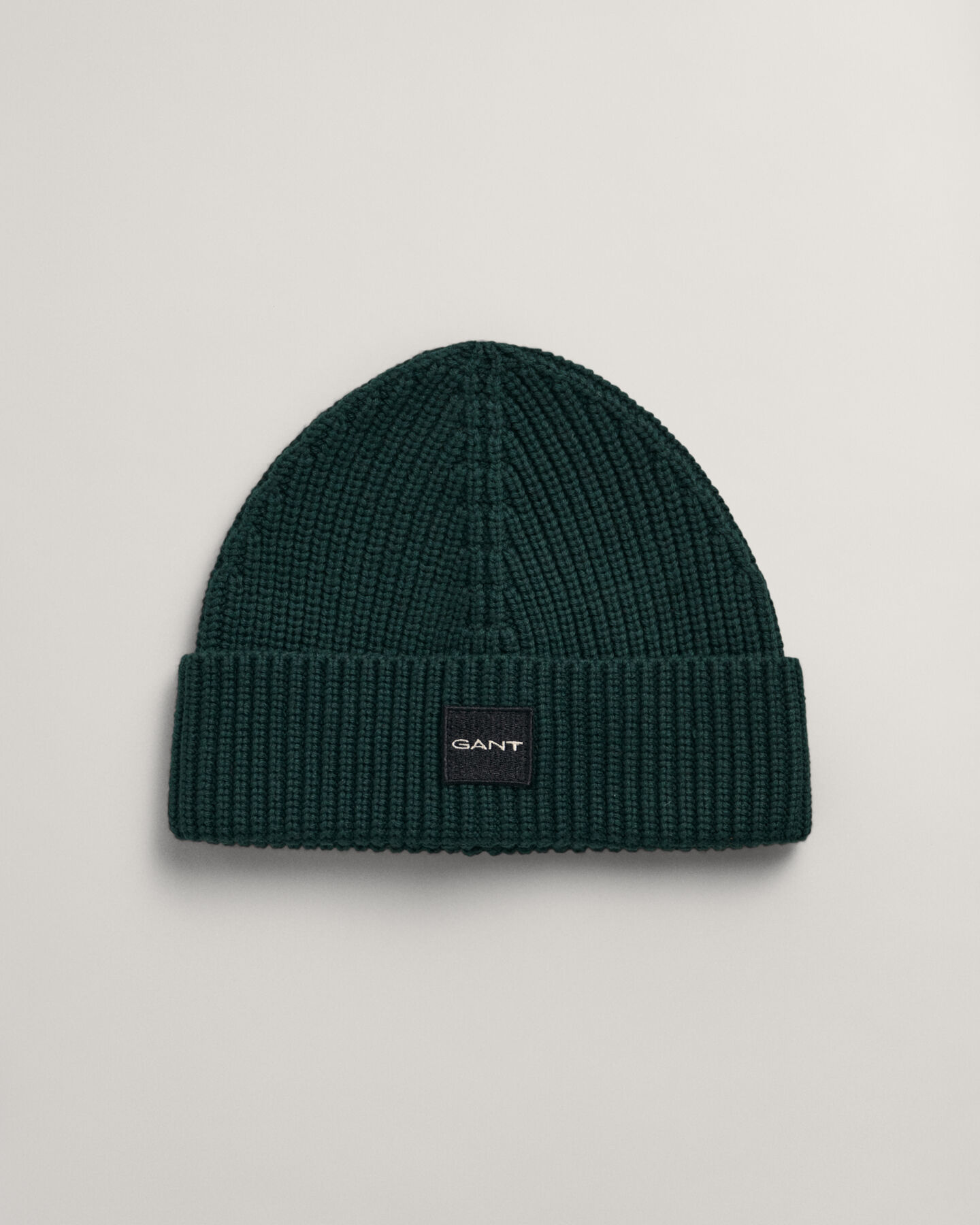 Katoenen ribgebreide beanie
