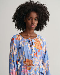 Jurk met bloemenprint en V-hals