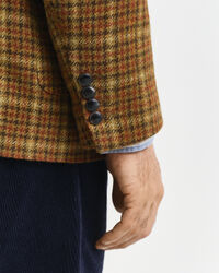 Veste blazer coupe décontractée en tweed à carreaux