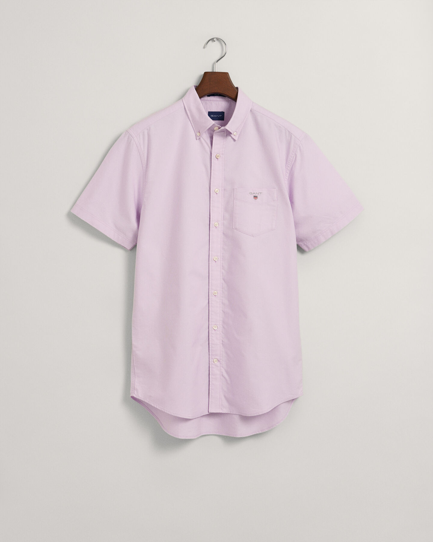 Chemise regular fit en coton Oxford &agrave; manches courtes