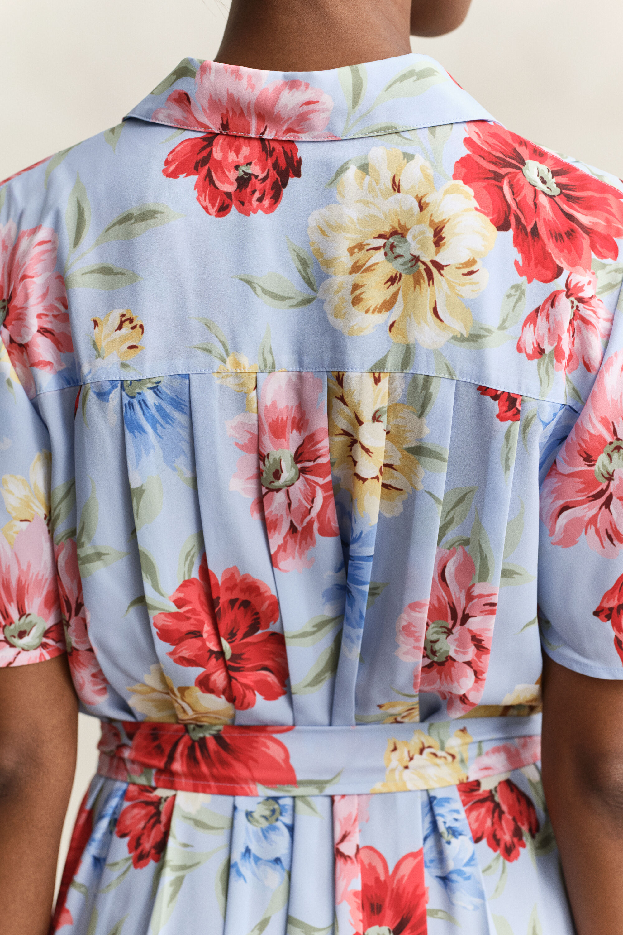 Gebloemde overhemdjurk