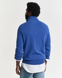 Pull en coton décontracté à demi-zip