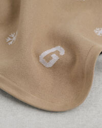 Couverture en maille à imprimé flocons de neige et lettres G Bébé