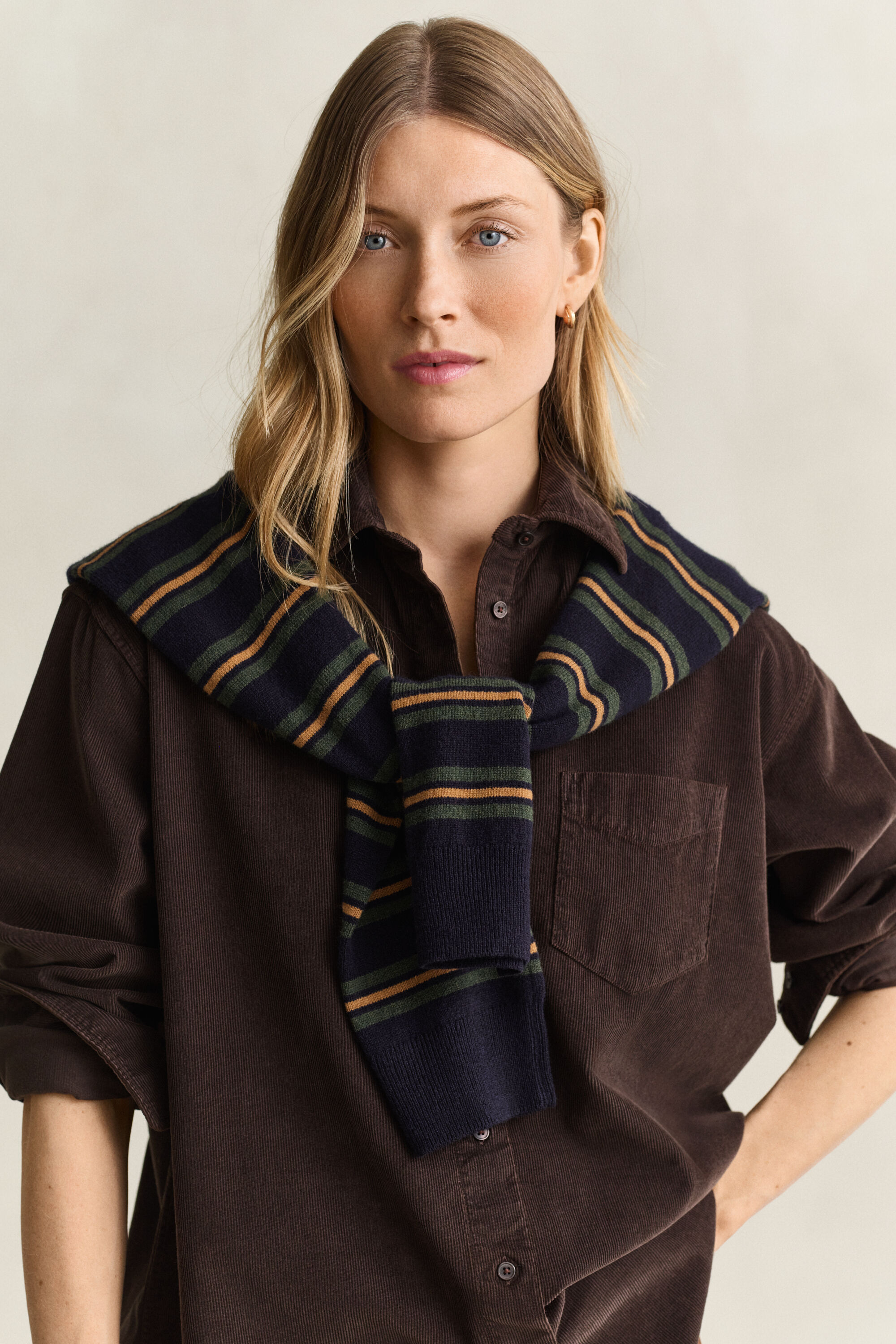 Relaxed corduroy hemd