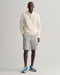 Pull &agrave; demi-zip Waffle Texture