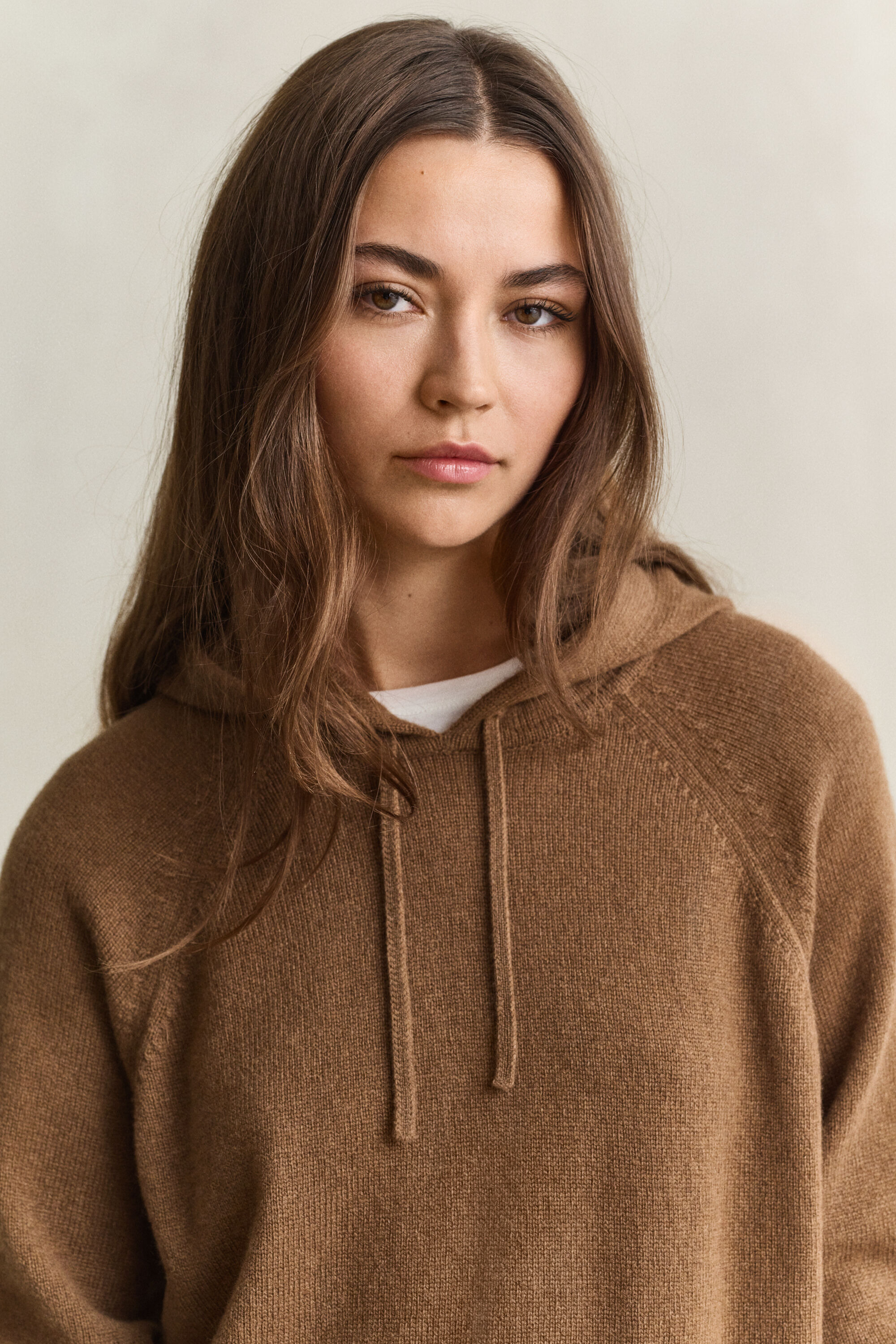 Hoodie van wol en kasjmier