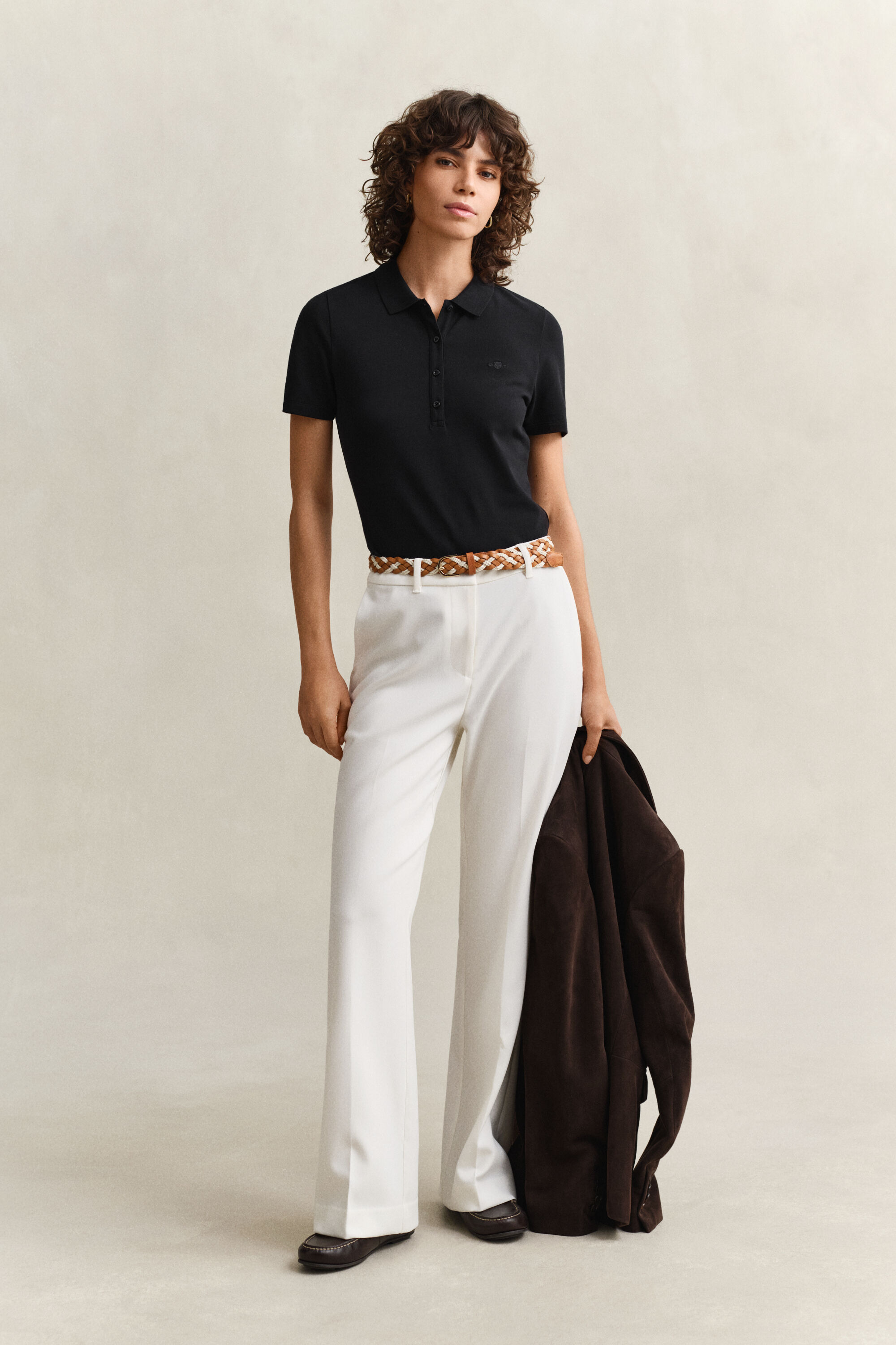 Polo coupe slim en coton piqué Shield