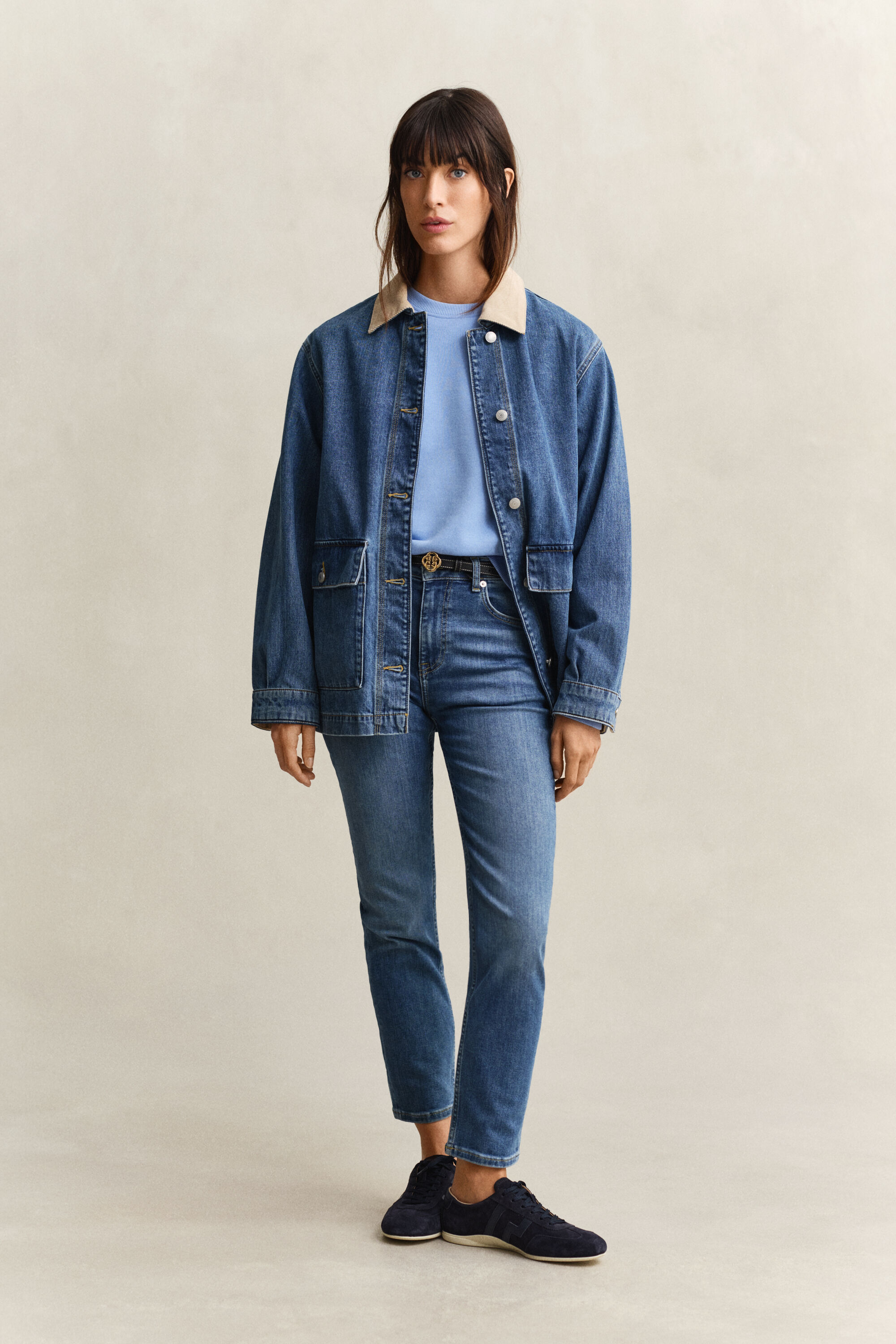 Shield sweatshirt met ronde hals