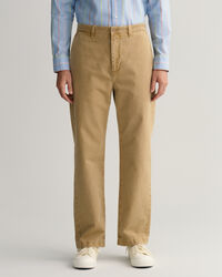 Pantalon chino straight fit en sergé