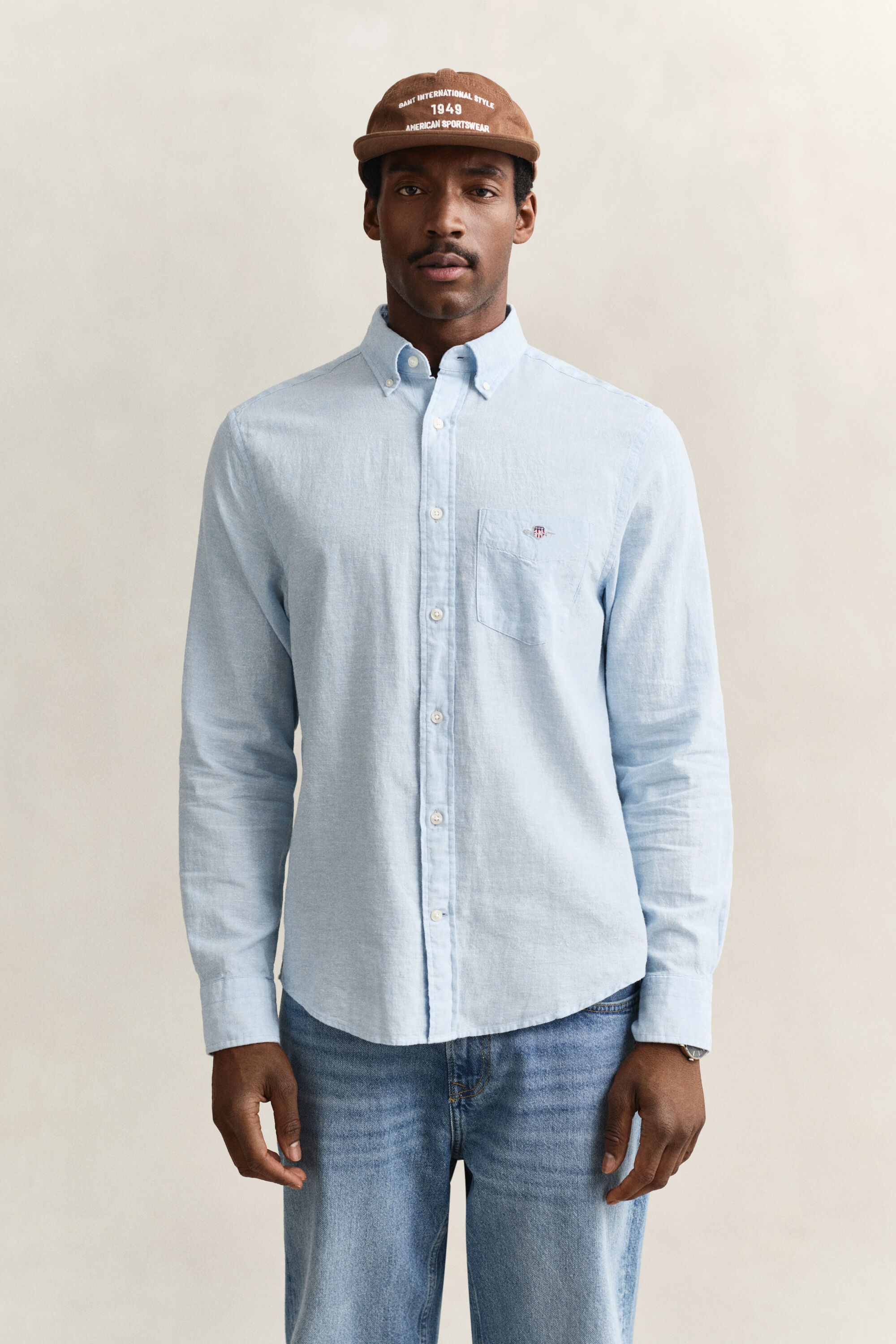 Chemise en lin mélangé
