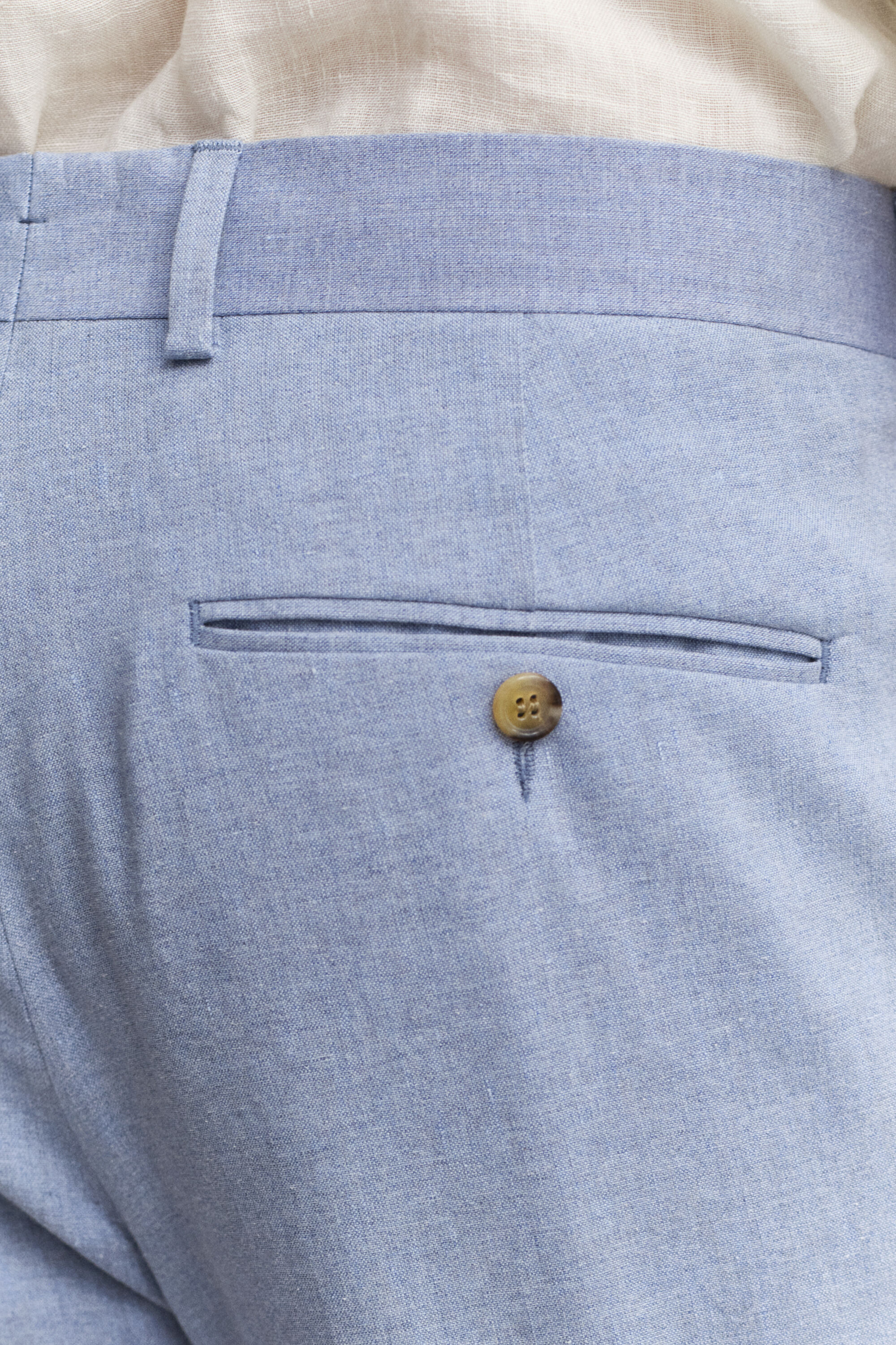 Kostuumbroek van linnenmix