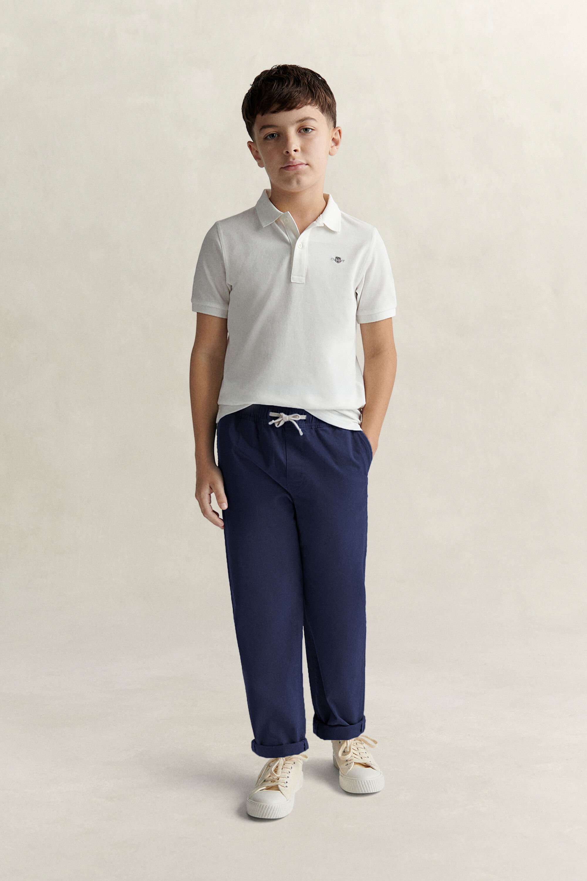 Poloshirt met schild voor tieners