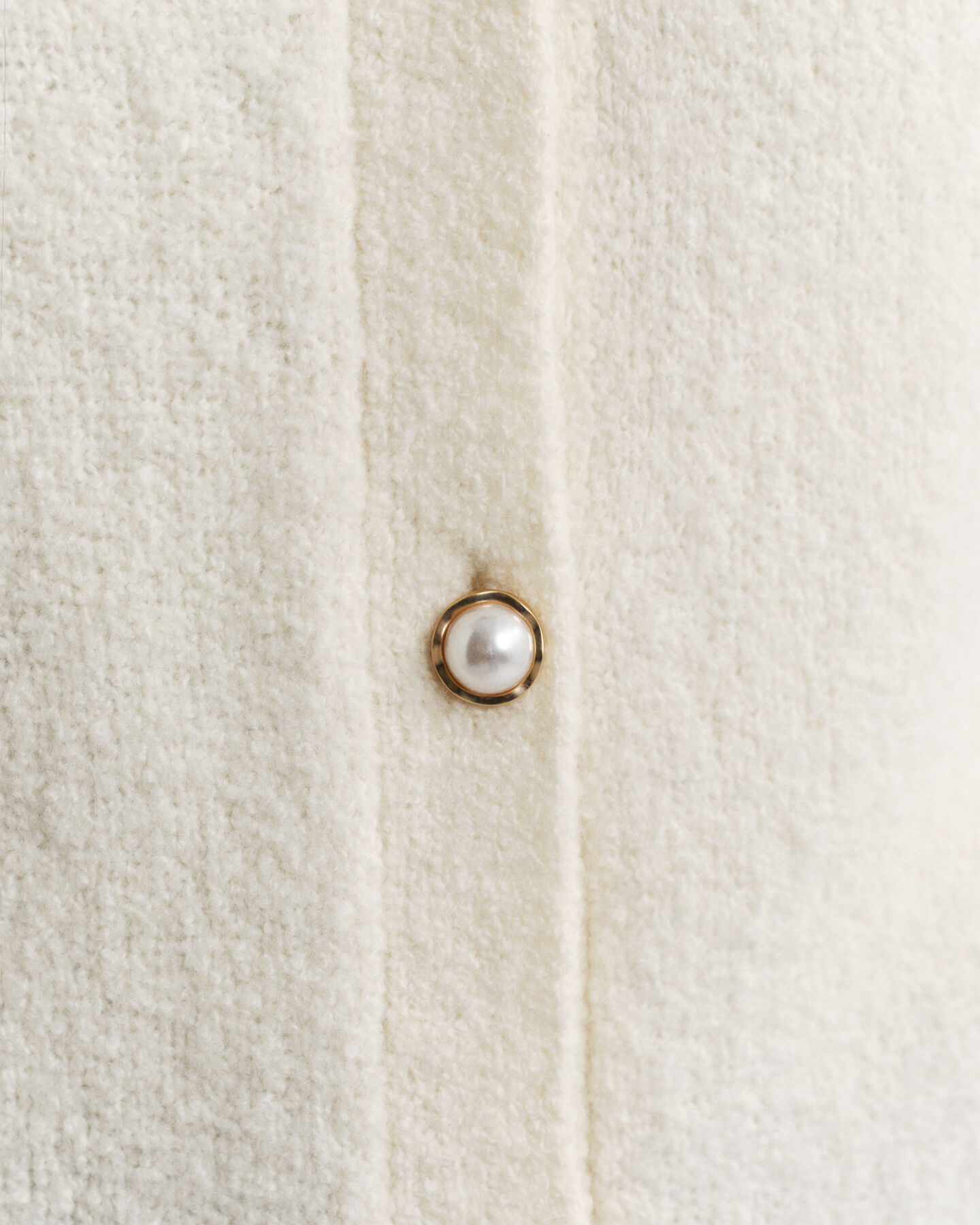 Bouclé vest met ronde hals