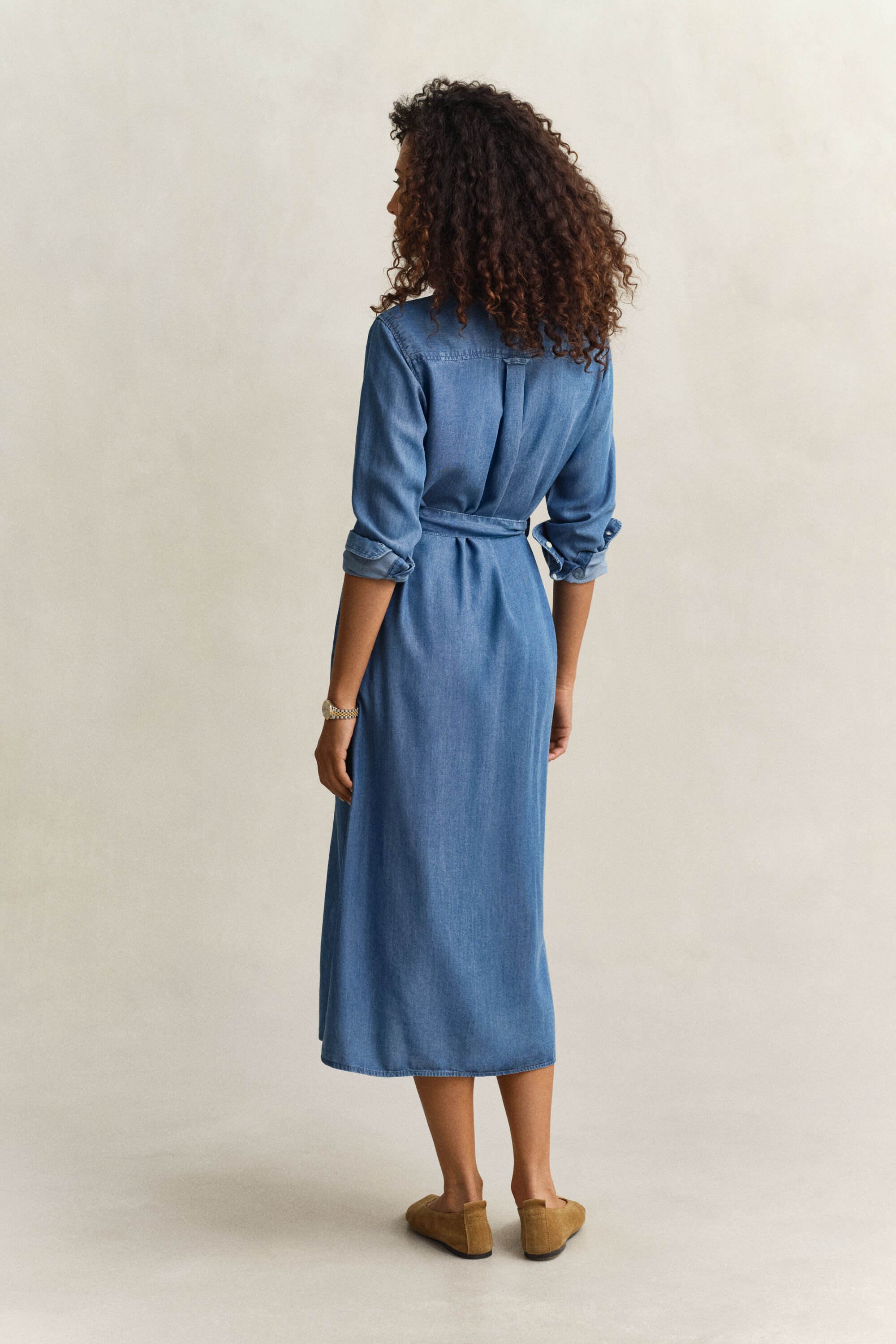 Robe-chemise en chambray