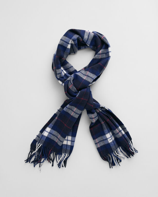 Écharpe en laine à carreaux
