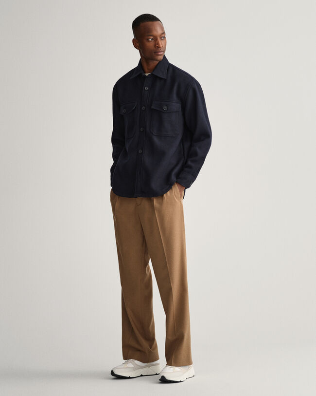 Surchemise en laine mélangée