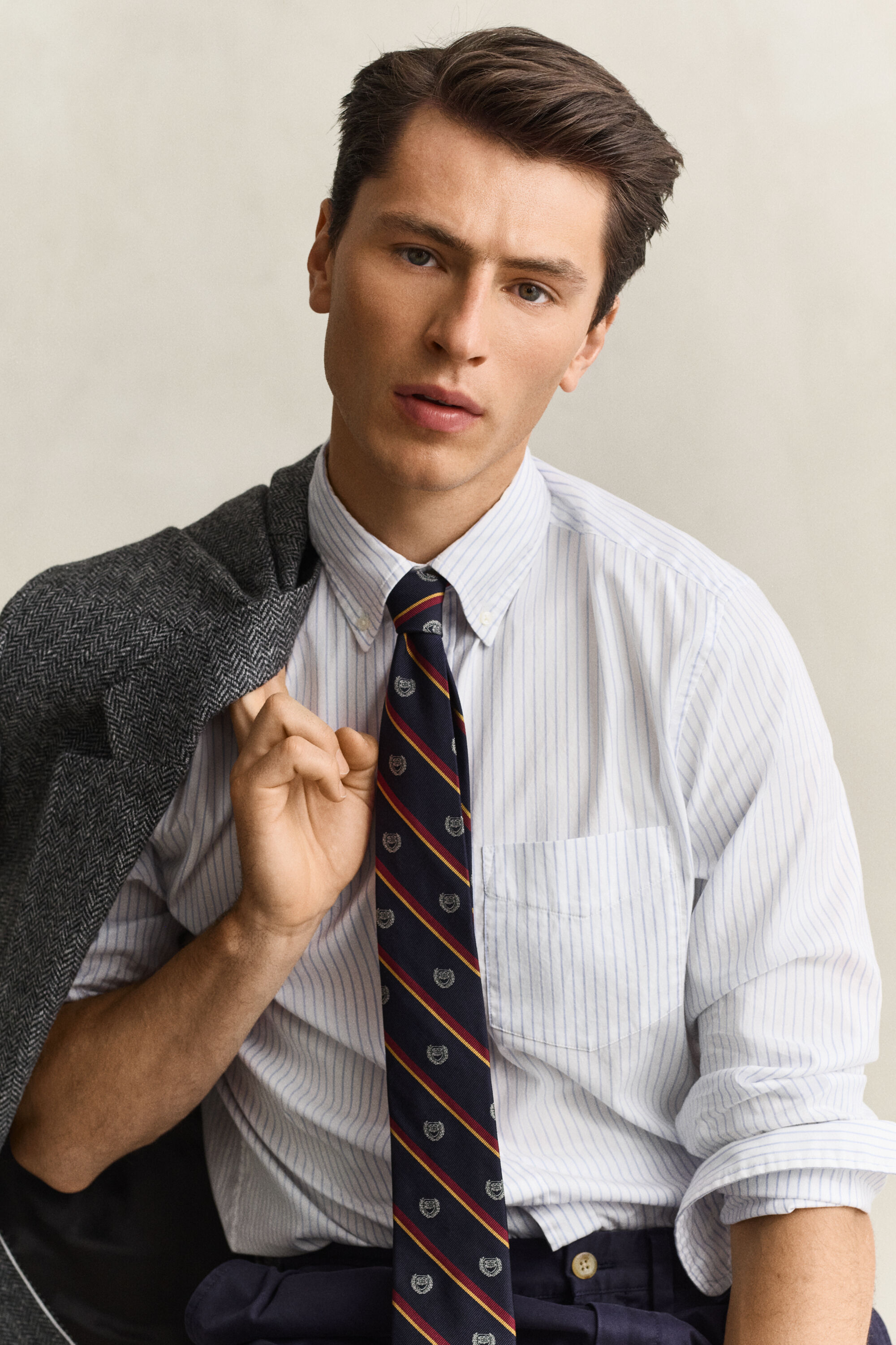 Gant x Yale gestreept Oxford-overhemd