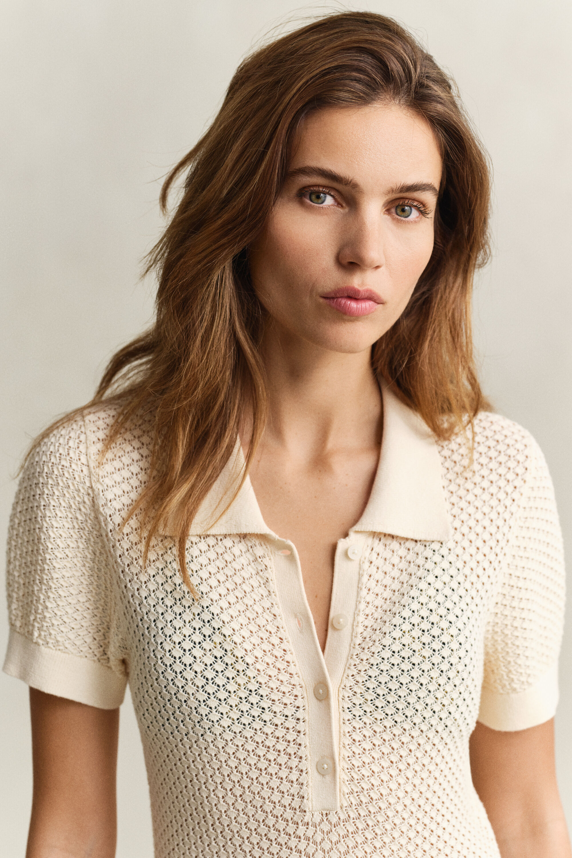 Robe rugger en maille ajourée