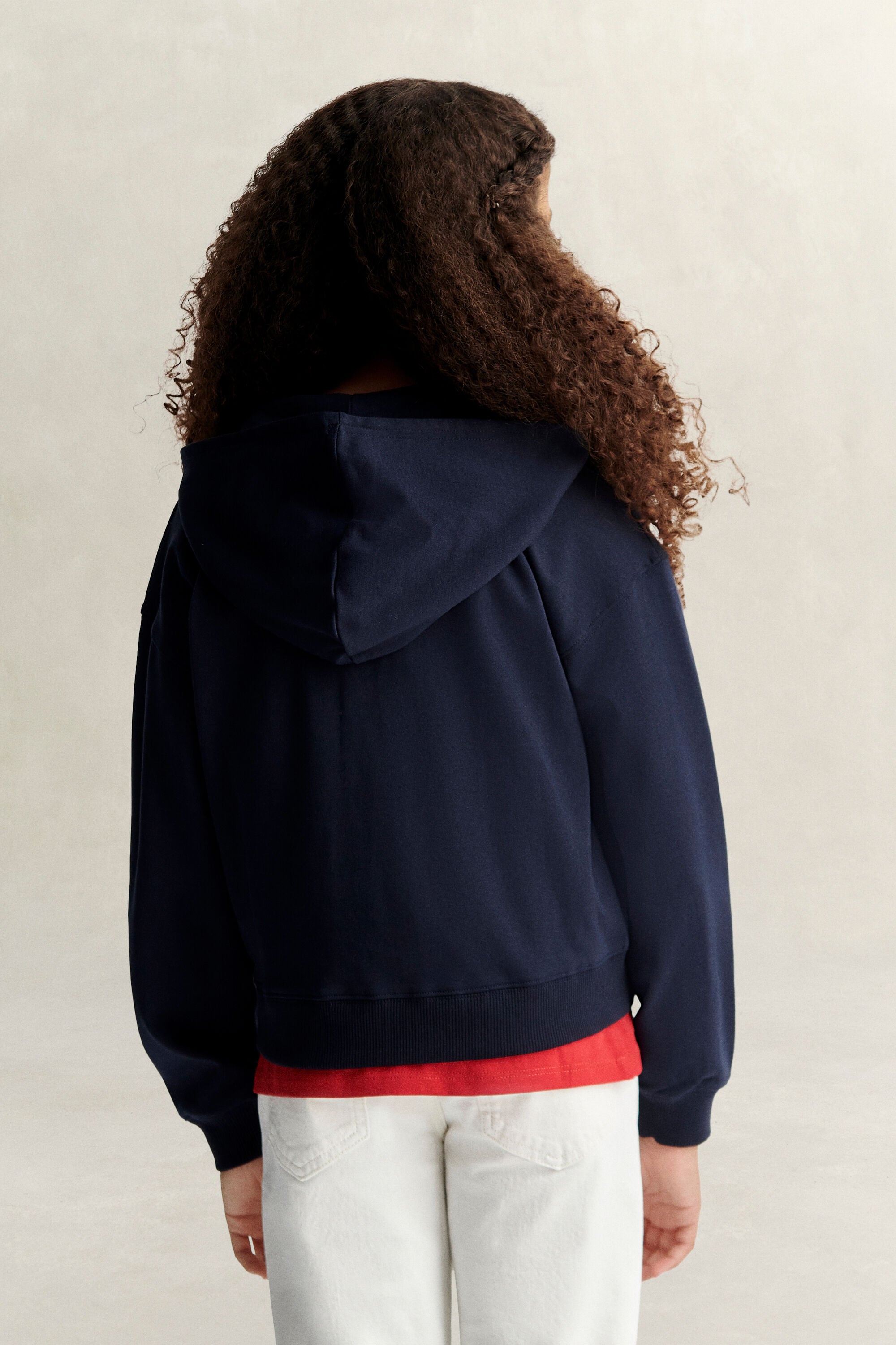 Sweat à capuche court zippé Ado Fille