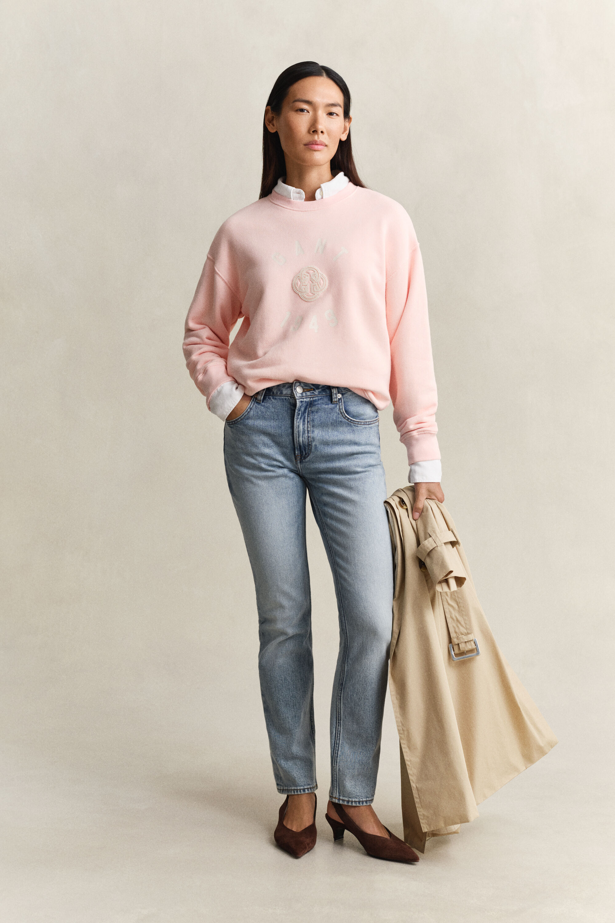 Graphic sweatshirt met ronde hals