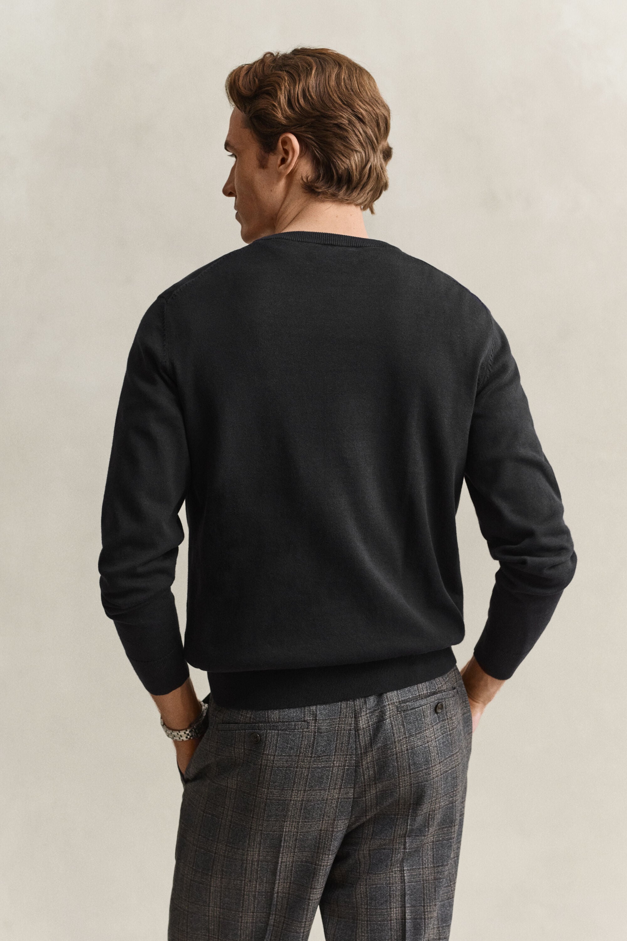 Pull col rond en coton
