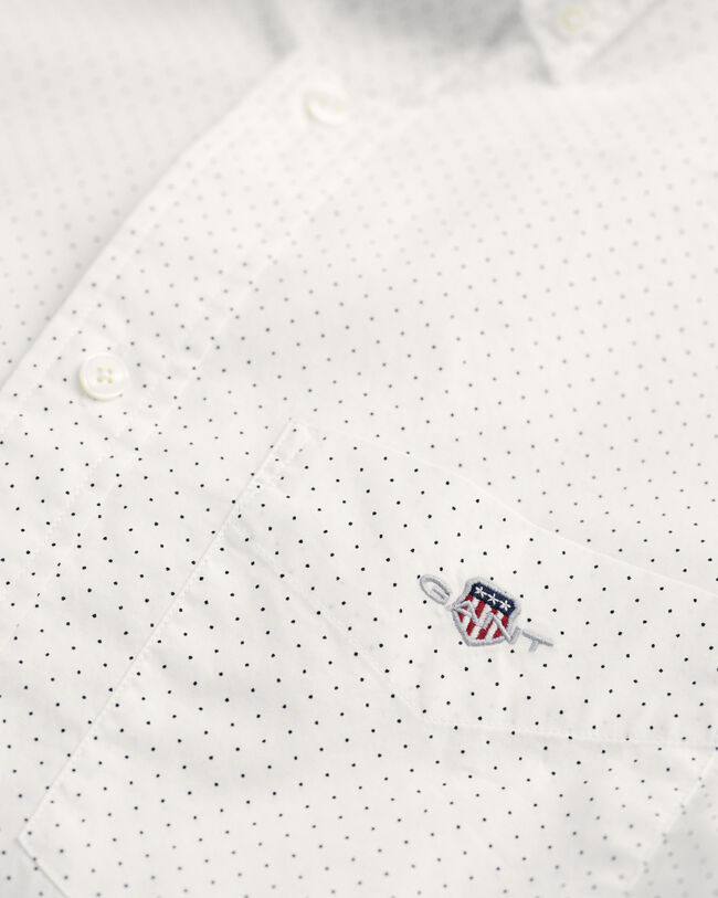 Regular Fit Micro Dot overhemd van poplin