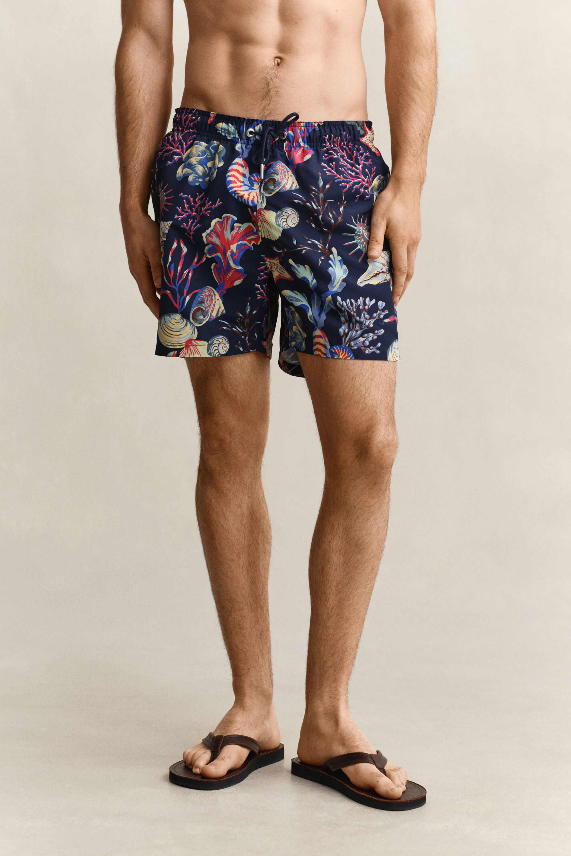 Zwemshort met zeewierprint