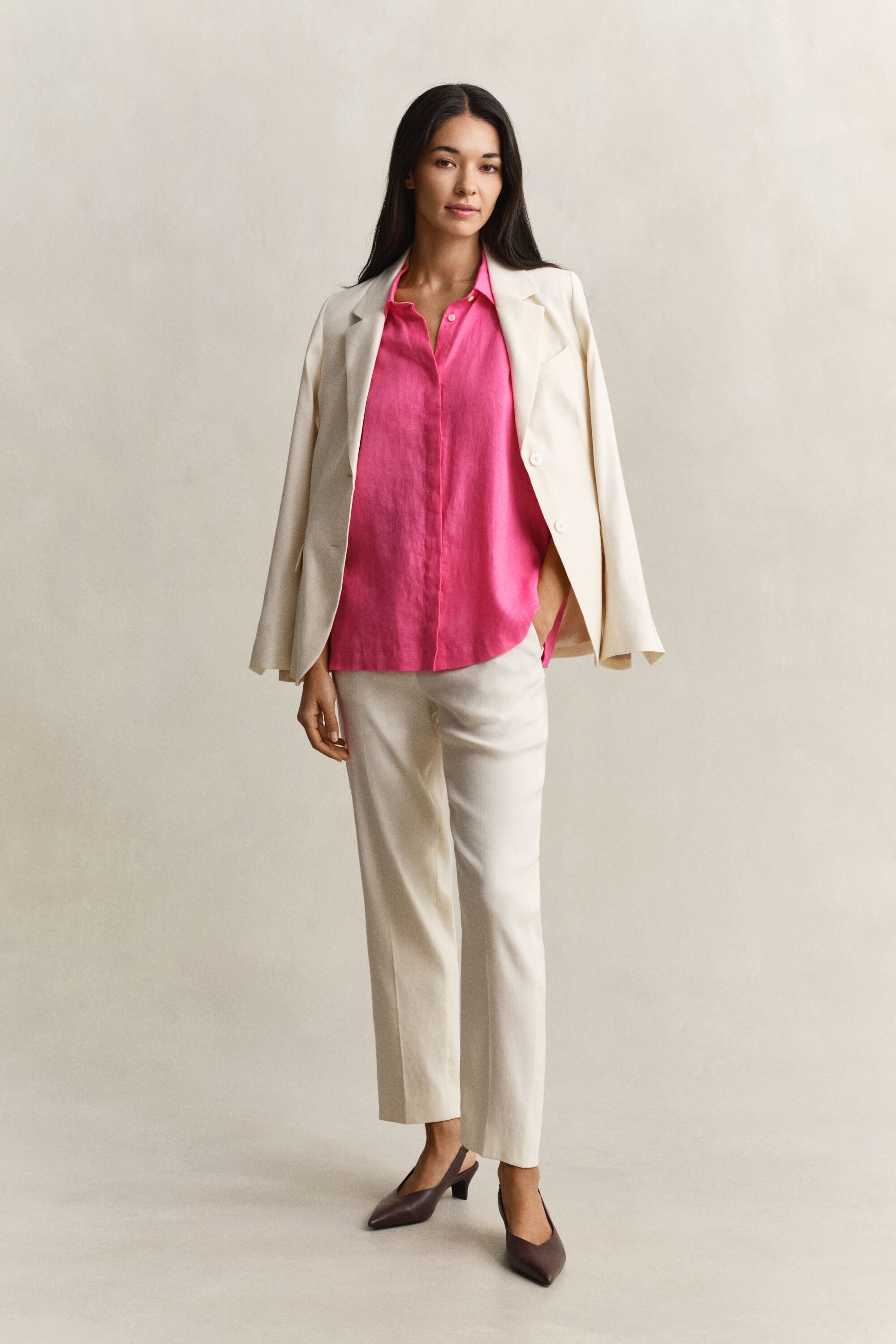 Chemise à mancherons en lin