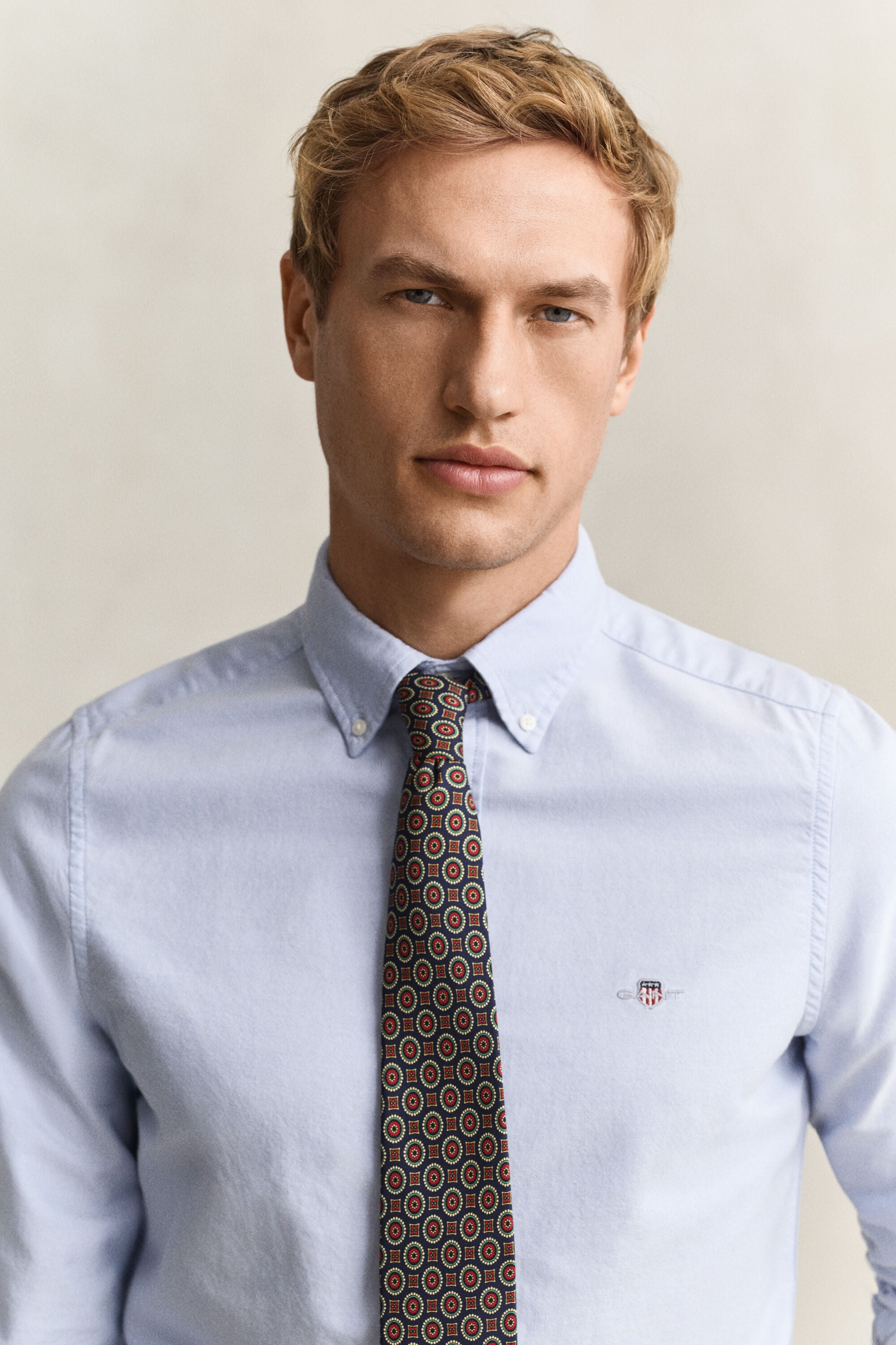 Chemise ajustée en coton Oxford classique