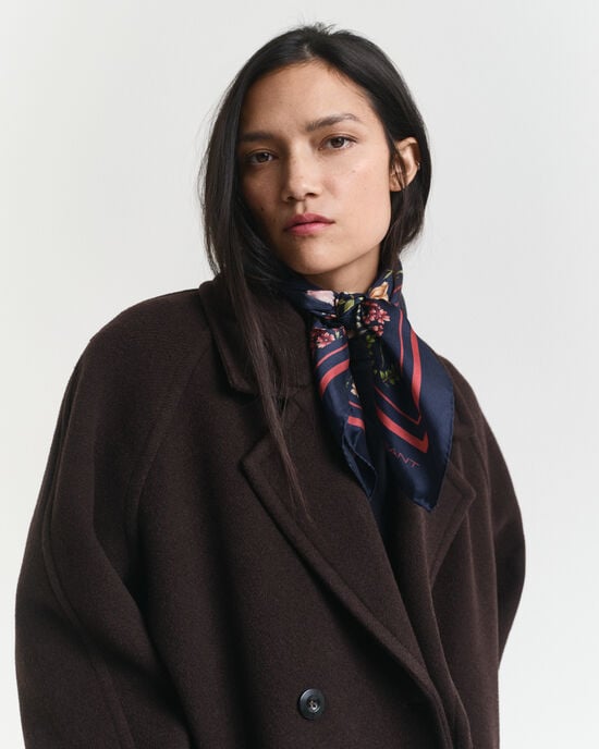 Foulard en soie à imprimé floral