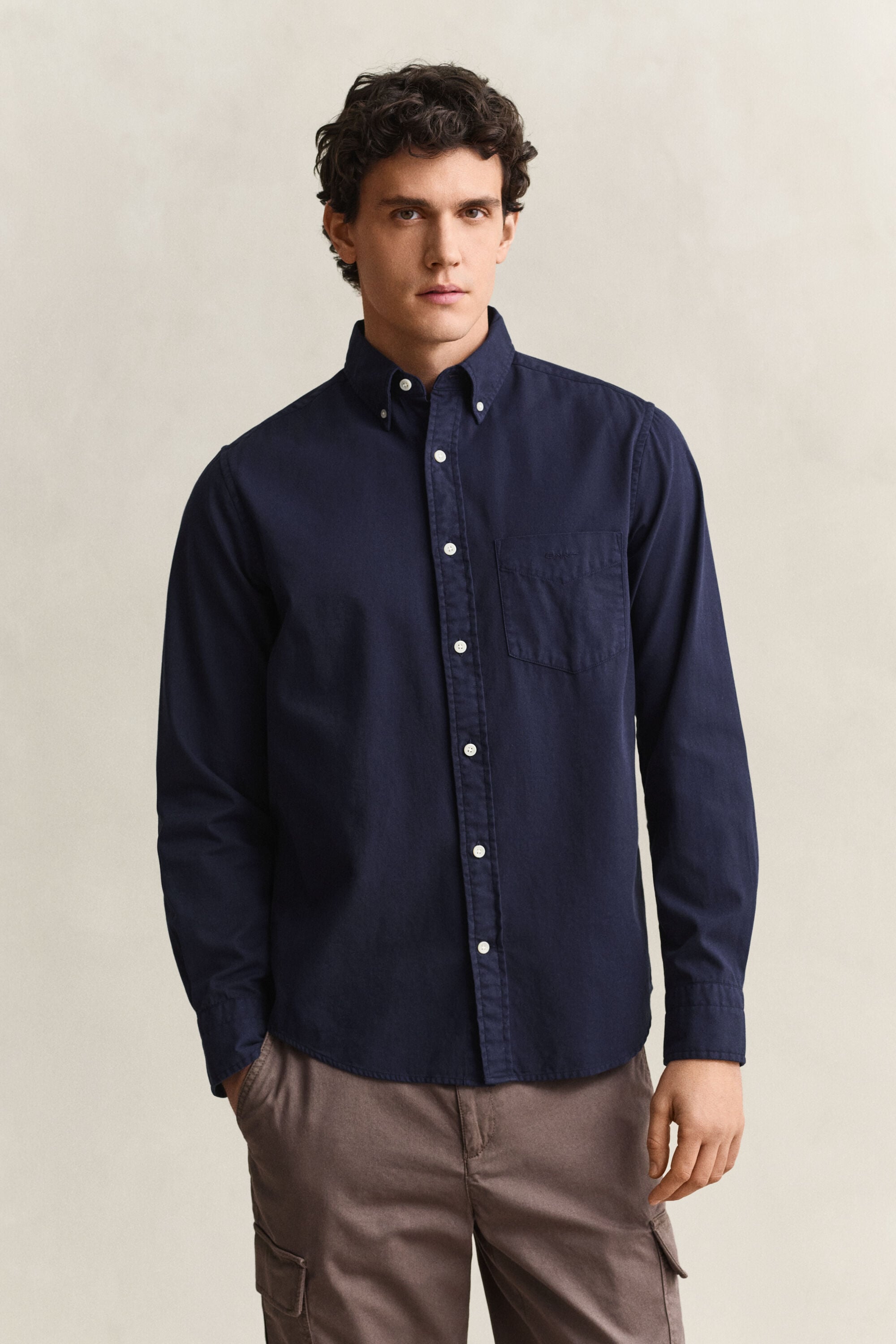 Chemise coupe regular en sergé