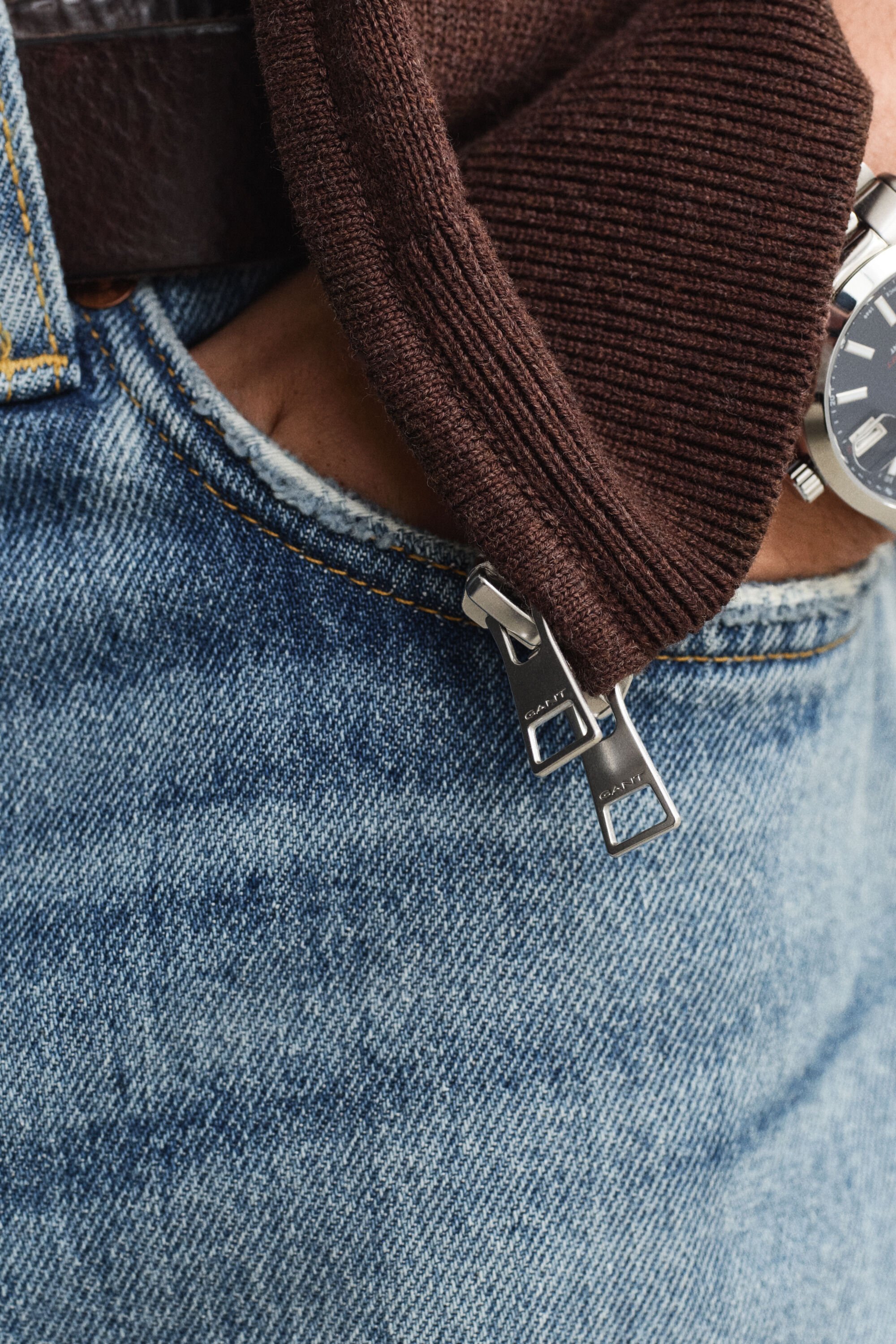 Cardigan zippé en coton décontracté