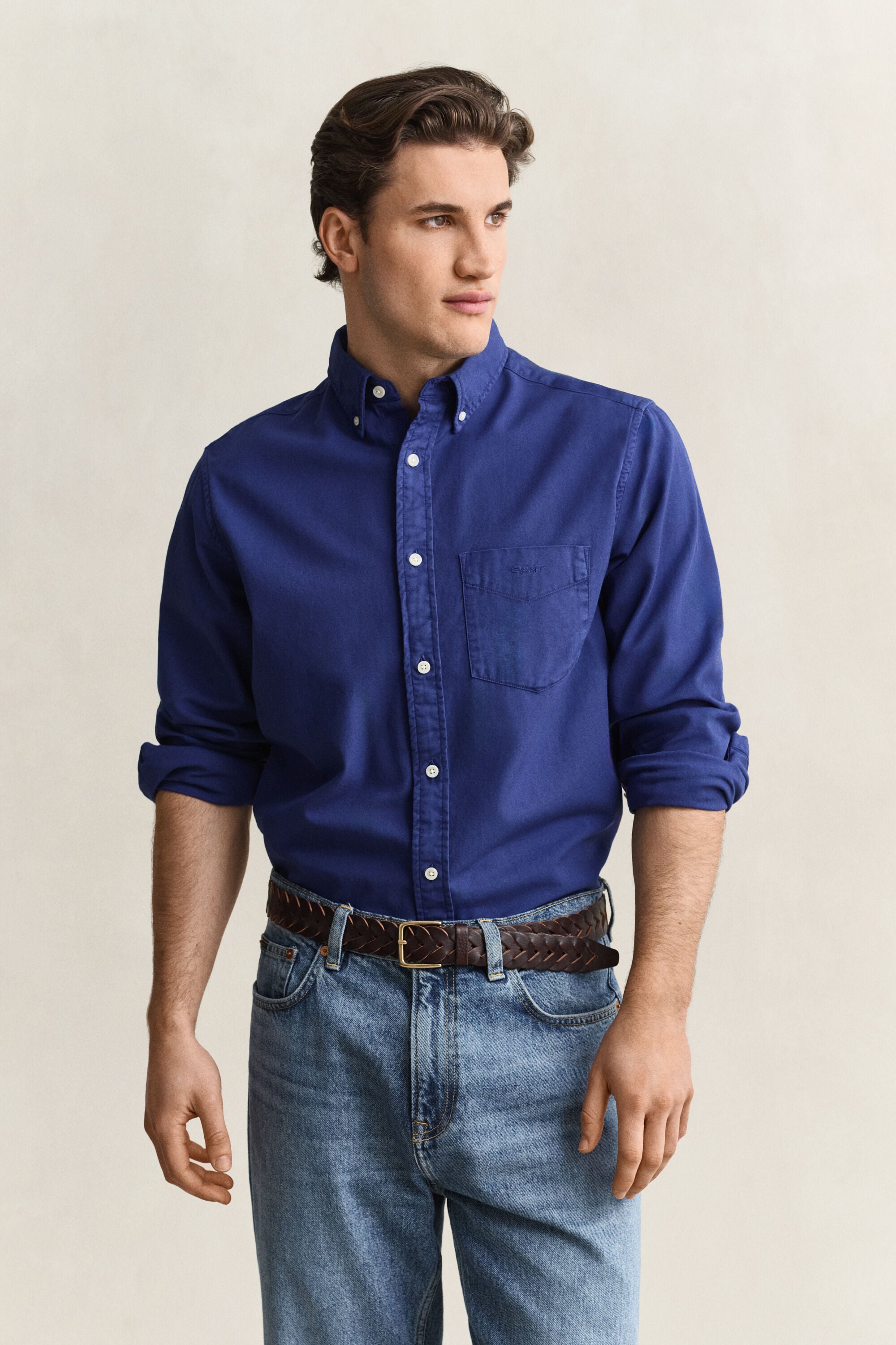 Chemise coupe regular en sergé