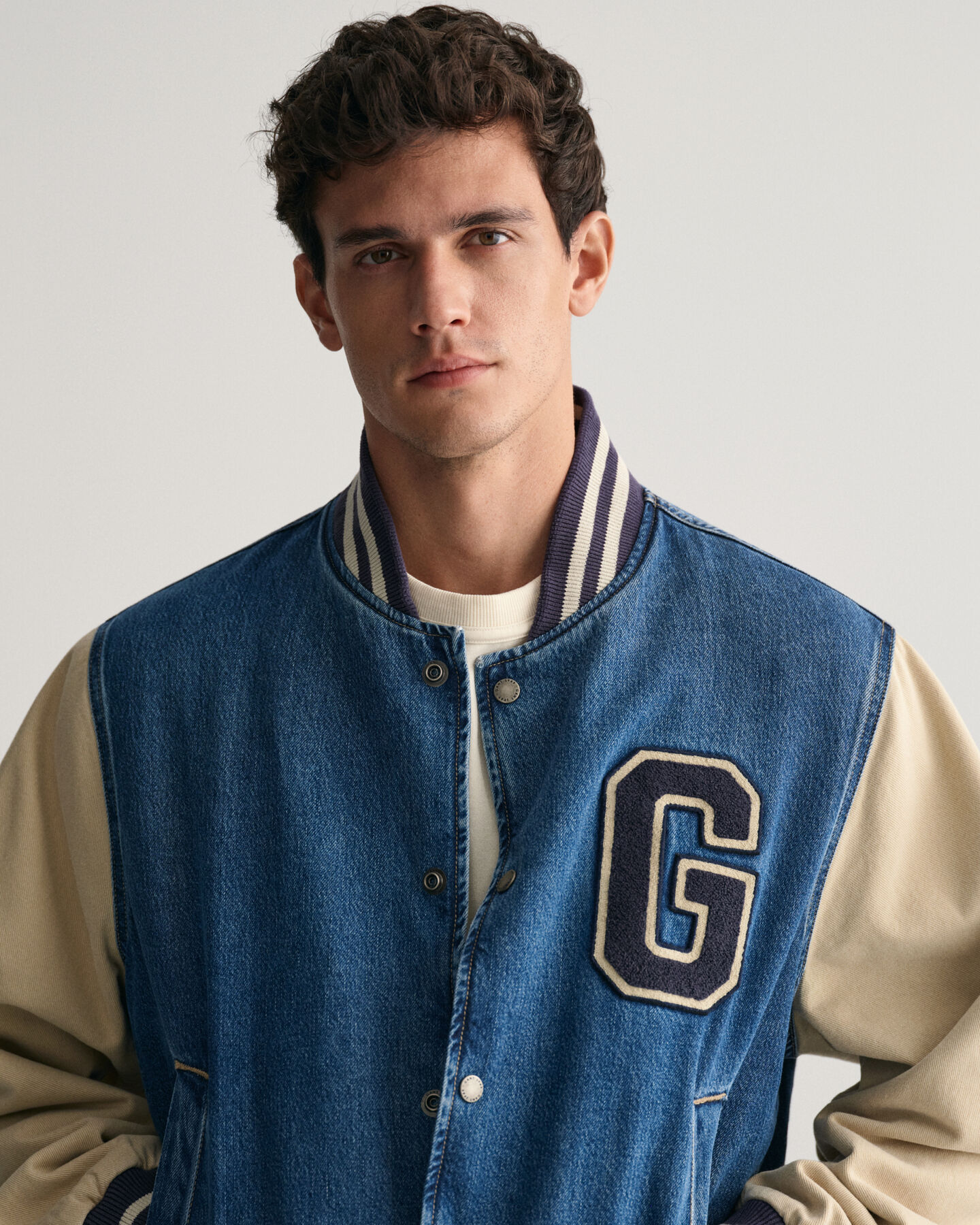 Veste en denim Varsity
