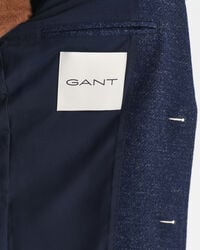 Tweekleurige jersey jas van wol en katoen