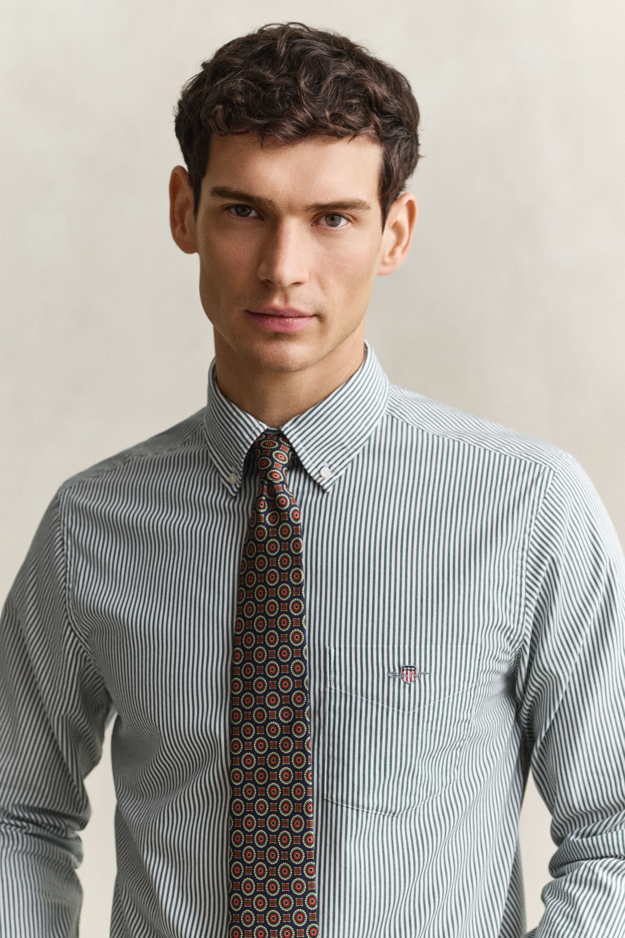Classic Regular gestreept poplin hemd