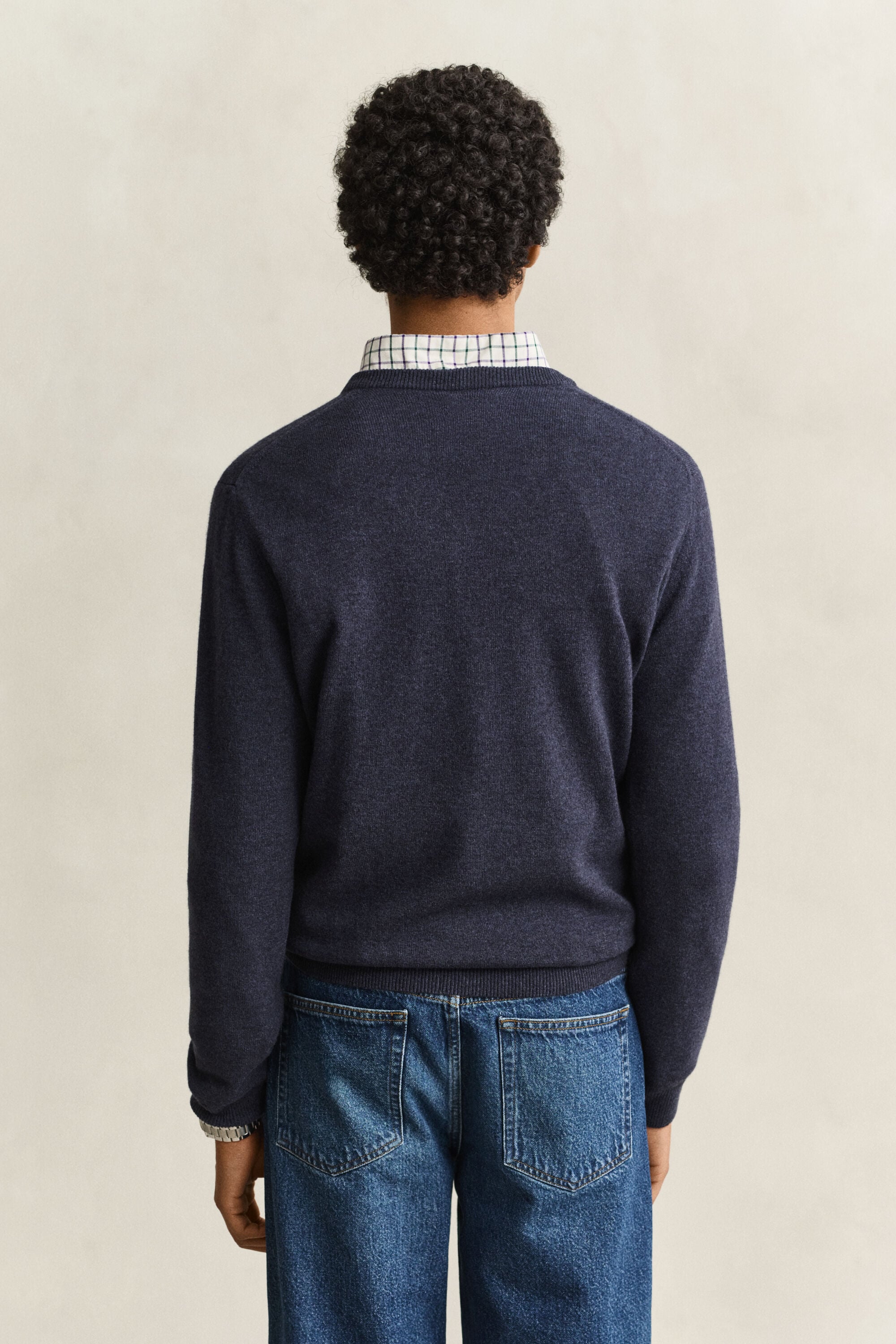 Pull col V en laine d’agneau