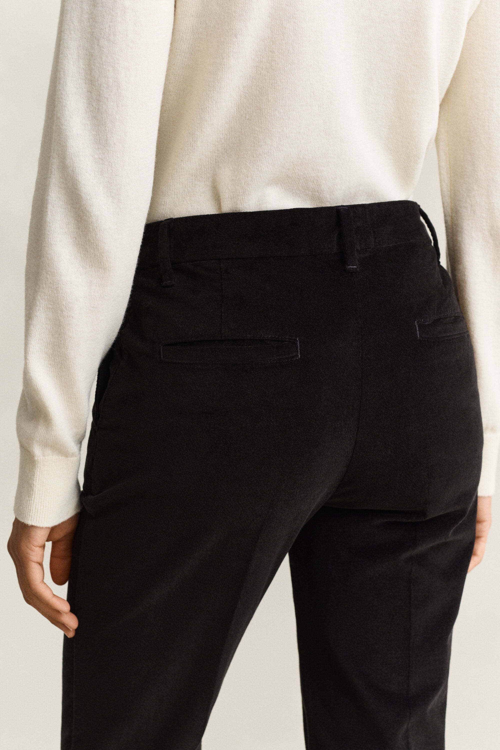 Pantalon évasé en velours