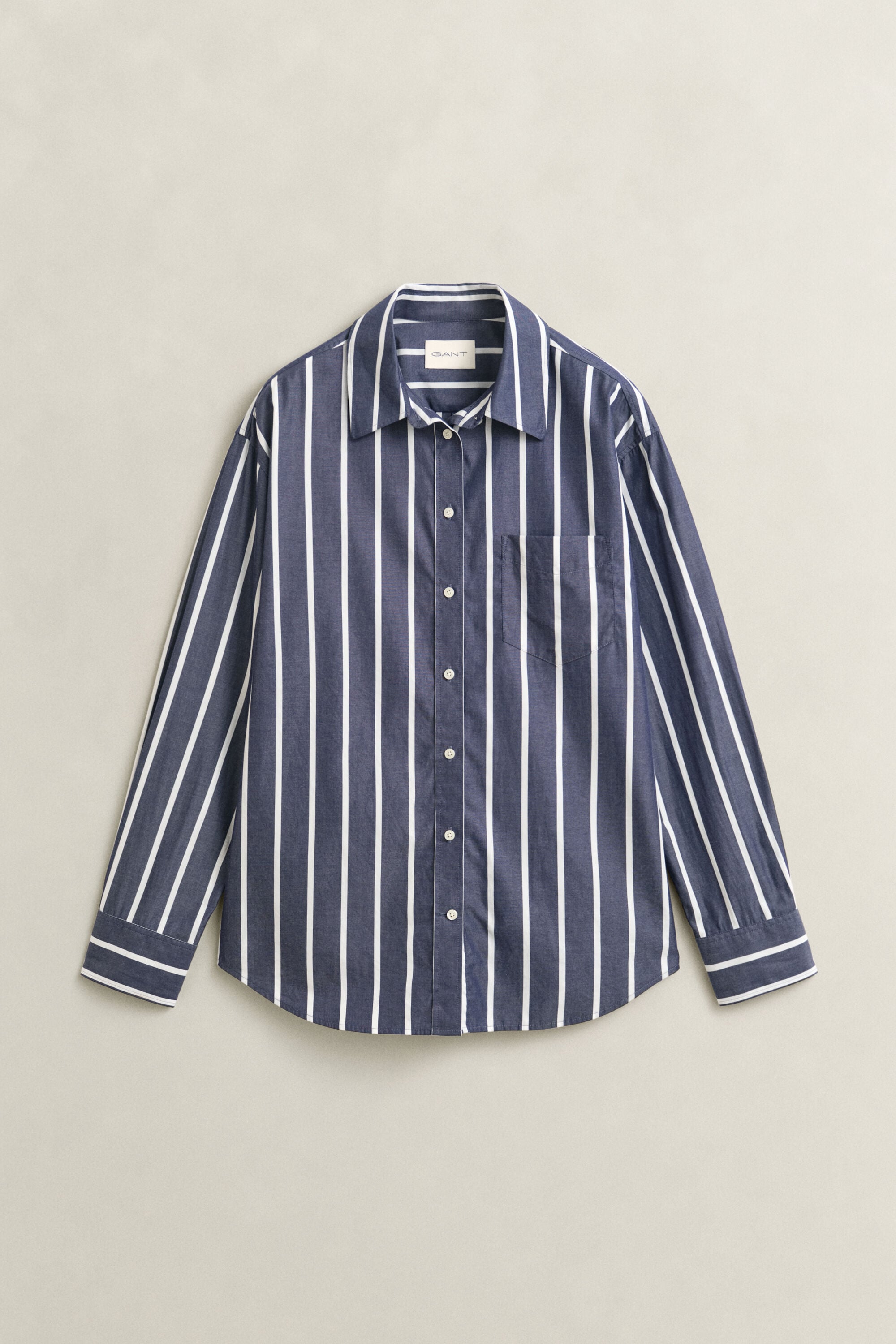 Relaxed Fit klassiek gestreept overhemd van poplin