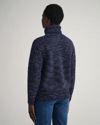 Meerkleurige trui met rolkraag