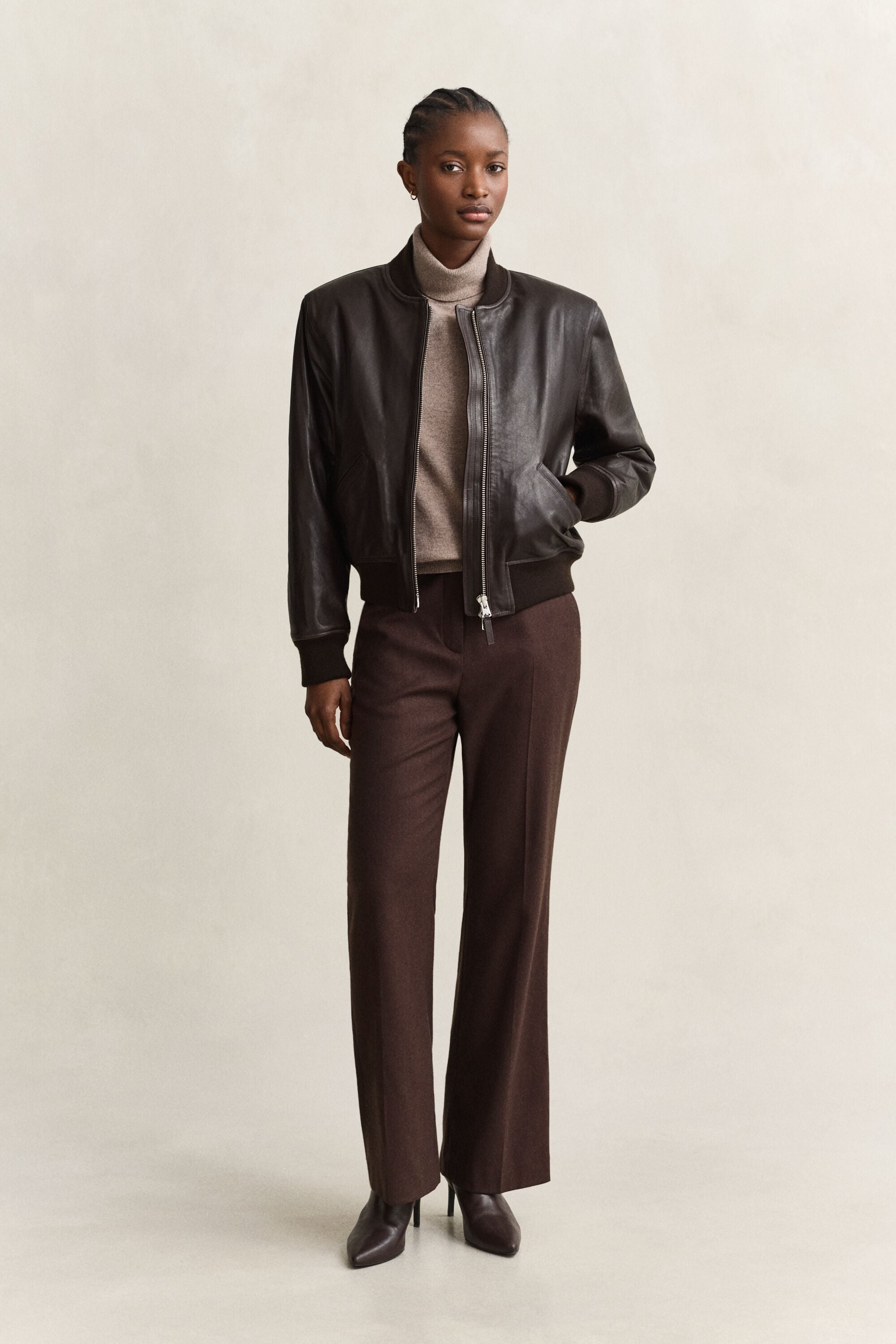Blouson aviateur en cuir