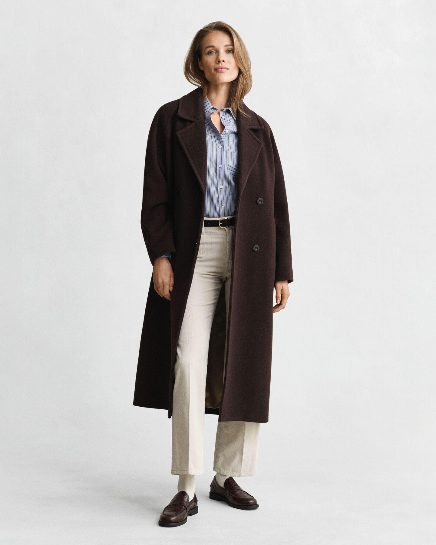 Regular Fit poplin hemd met strepen