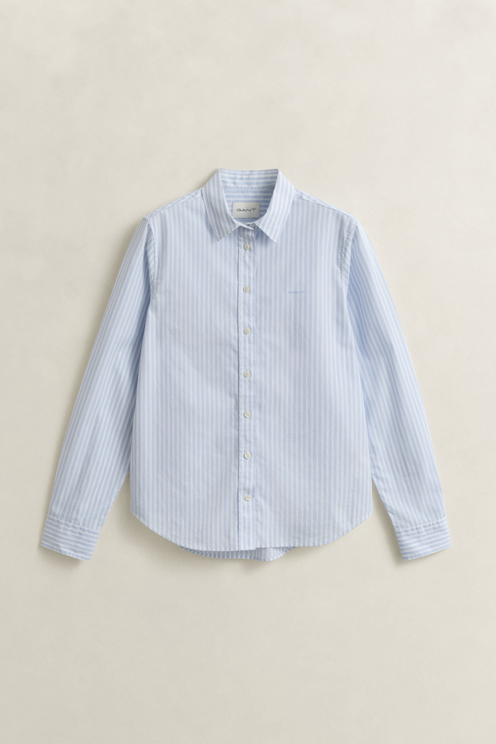 Classic Regular gestreept poplin hemd