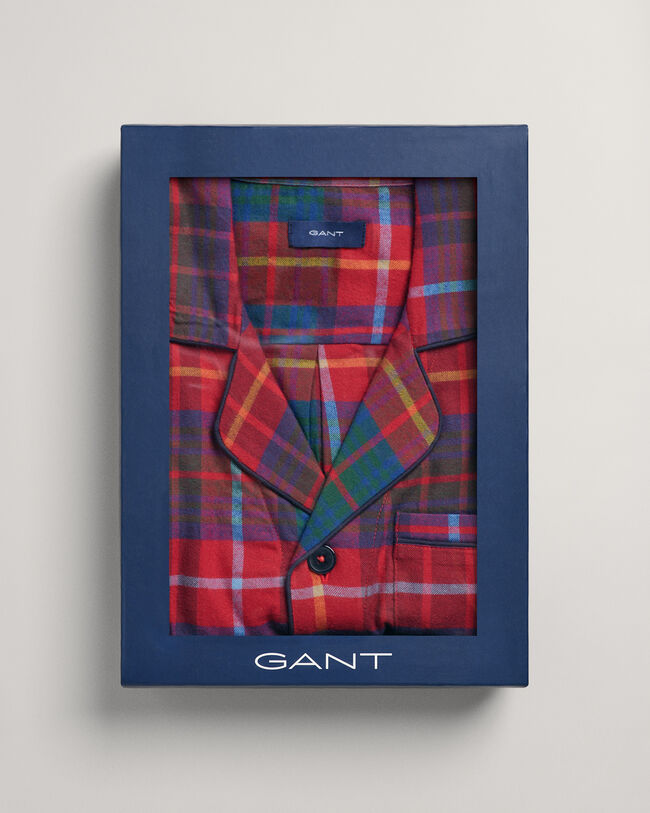 Flanellen pyjamaset met jasje in cadeauverpakking