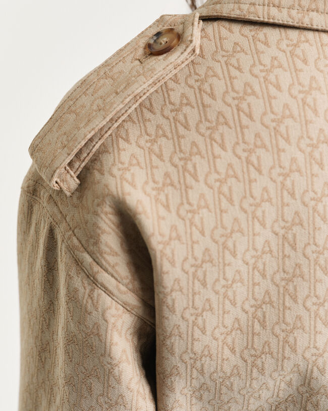 Monogram jacquard trenchcoat
