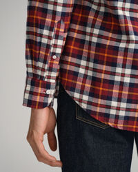 Chemise relaxed fit en coton Oxford bross&eacute; &agrave; motif &eacute;cossais