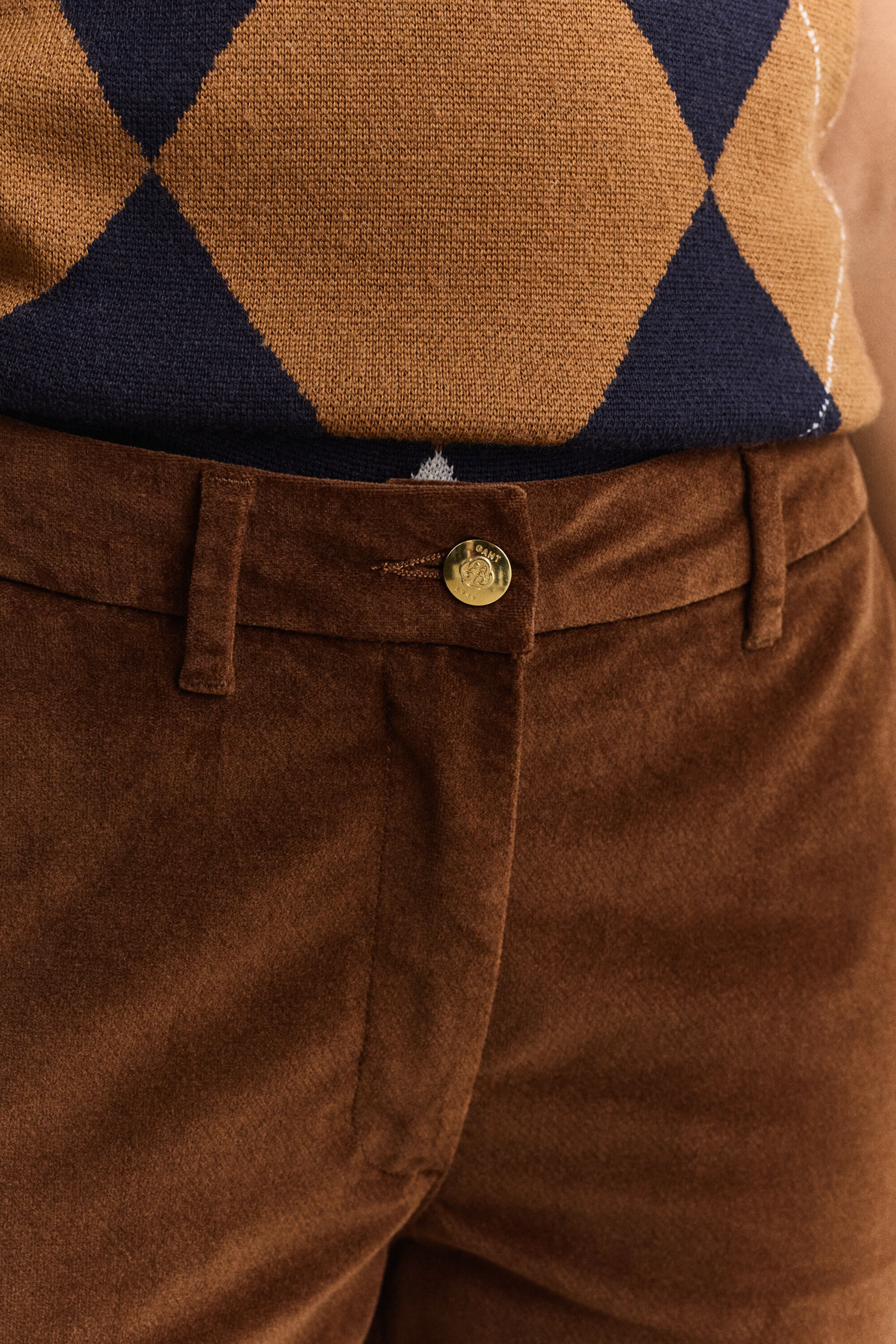 Pantalon évasé en velours
