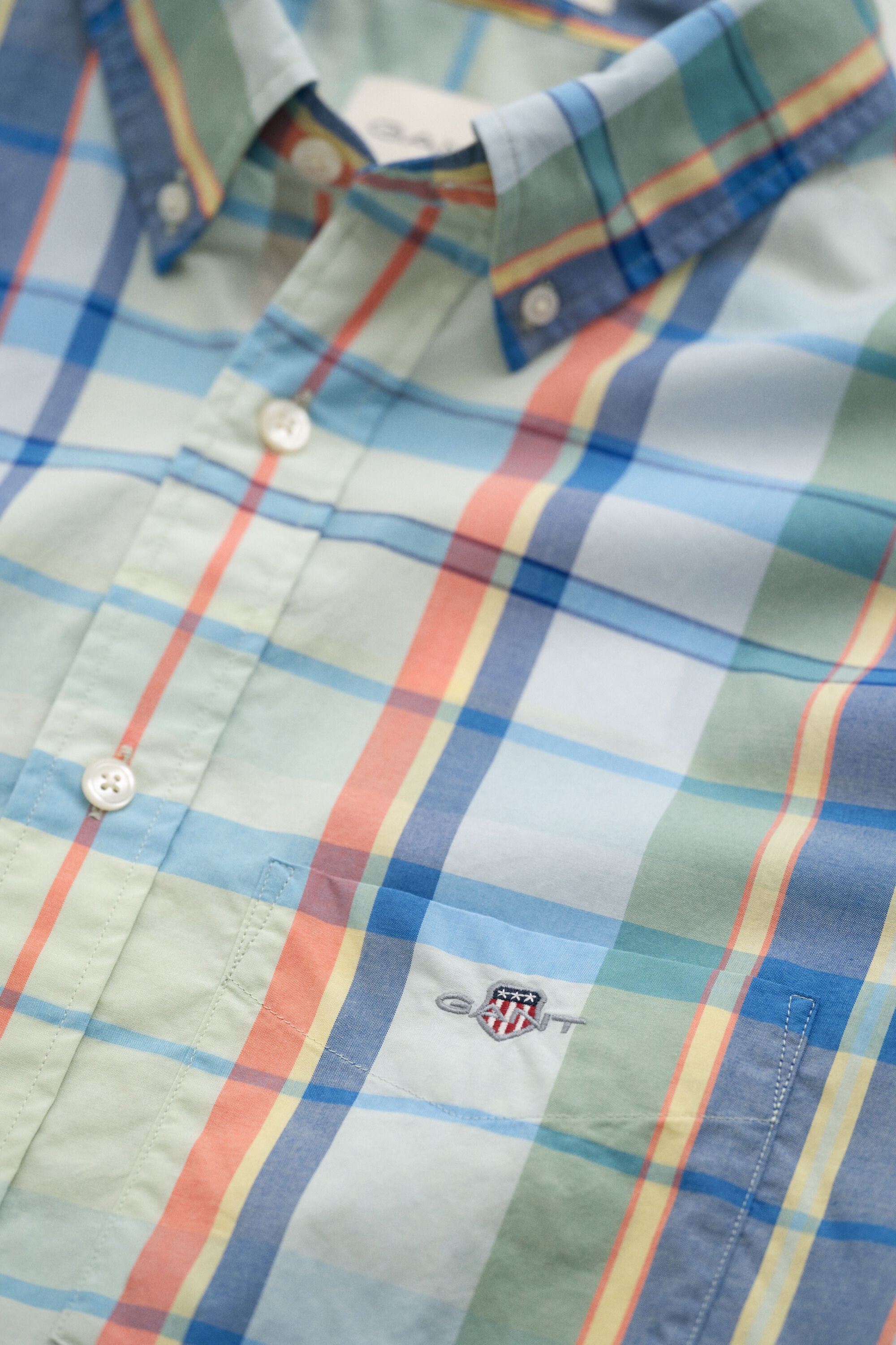 Geruit poplin overhemd